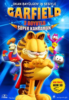 Garfield 3 Boyutlu Süper Kahraman afişi